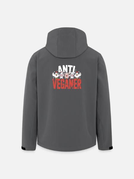 Anti Veganer - Funny German Memes - Men’s Recycled Softshell Jacket by Stanley/Stella - black