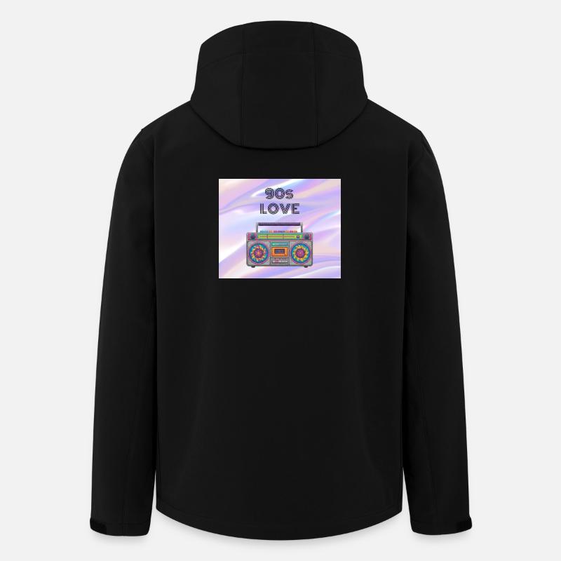Boombox d’amour des années 90 - Veste softshell homme en polyester recyclé Stanley/Stella - noir