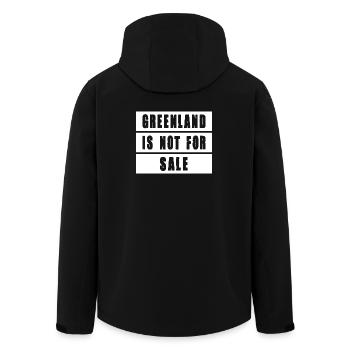 Grönland steht nicht zum Verkauf - Recycelte Männer Softshell-Jacke von Stanley/Stella - Schwarz - Hinten - AI Model Male 185 light (185cm)