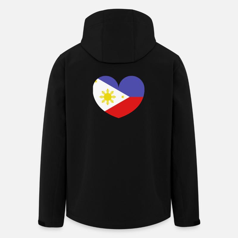 Philippines heart flag - Men’s Recycled Softshell Jacket by Stanley/Stella - black