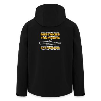 Spontaneus Trombone Trombone Player Trombonist - Men’s Recycled Softshell Jacket by Stanley/Stella - black - Back - AI Model Male 185 light (185cm)