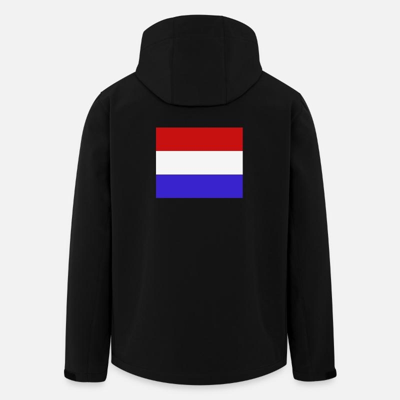 Niederländische Flagge - Recycelte Männer Softshell-Jacke von Stanley/Stella - Schwarz
