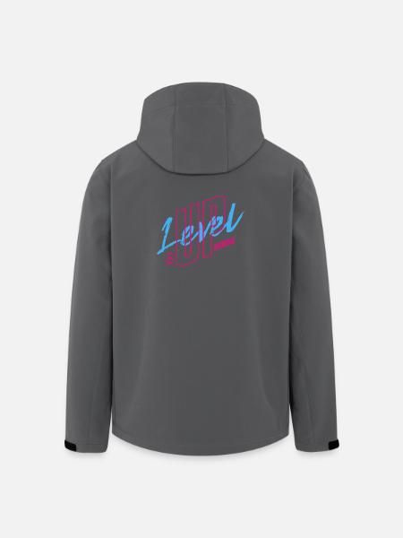 Neon Retro Gaming Logo 80s Vibe - Men’s Recycled Softshell Jacket by Stanley/Stella - black