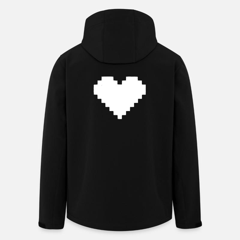 Pixel Herz 8-Bit Leben - Recycelte Männer Softshell-Jacke von Stanley/Stella - Schwarz