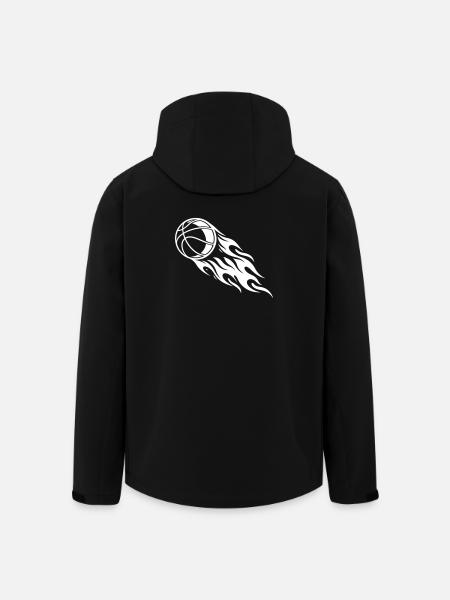 Basketball Fire - Men’s Recycled Softshell Jacket by Stanley/Stella - black
