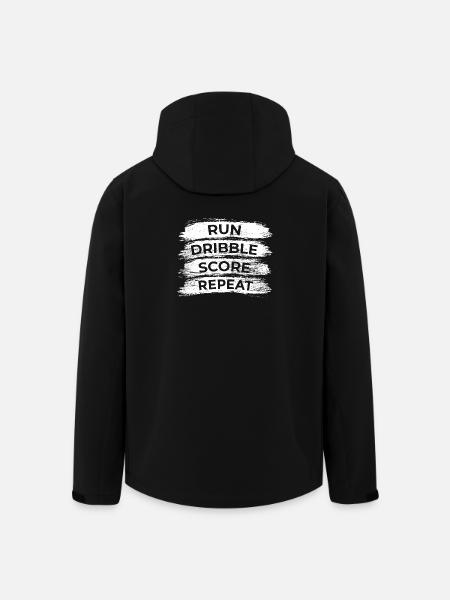 Courir, dribbler, marquer, répéter - Veste softshell homme en polyester recyclé Stanley/Stella - noir
