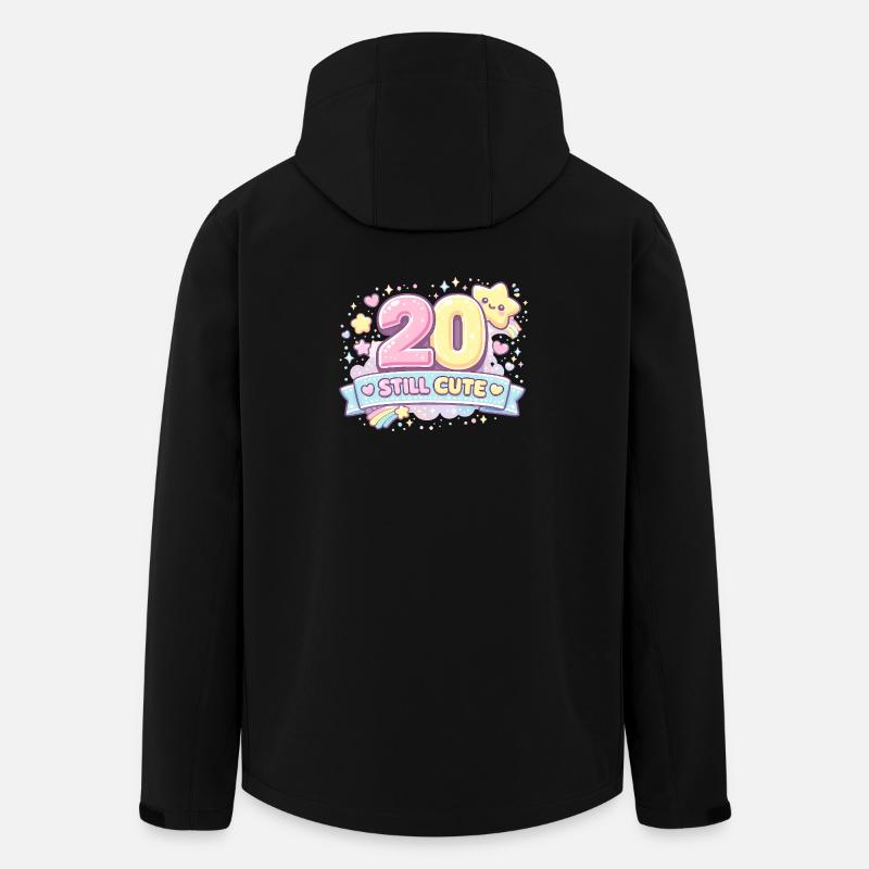 Pastel 20 Toujours mignonne design - Veste softshell homme en polyester recyclé Stanley/Stella - noir