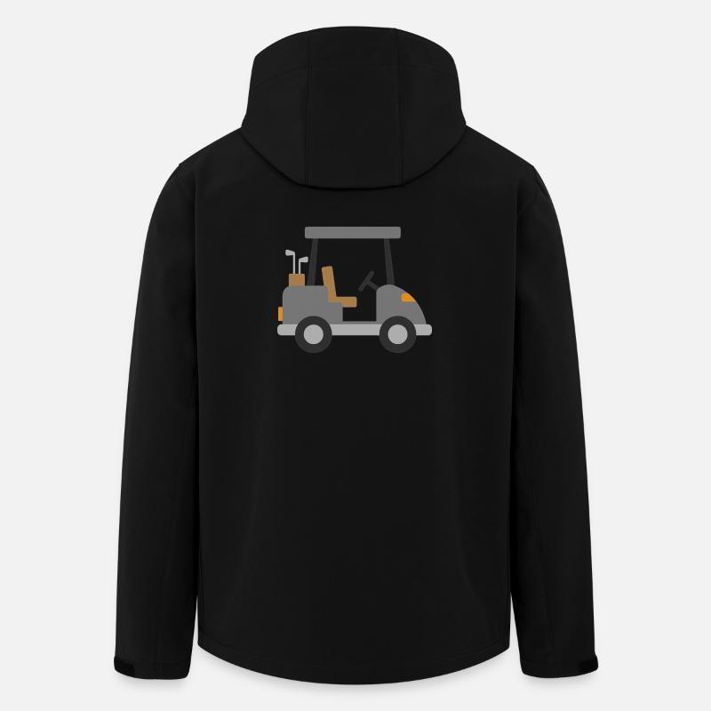 White Golf Cart - Men’s Recycled Softshell Jacket by Stanley/Stella - black