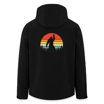 Bigfoot Rock sur le panneau Sasquatch Yéti Rock and Roll - Veste softshell homme en polyester recyclé Stanley/Stella - noir - Dos - AI Model Male 185 light (185cm)