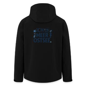  Ich Will Meer Ostsee Spruch Für Ostsee Urlaub - Recycelte Männer Softshell-Jacke von Stanley/Stella - Schwarz - Hinten - AI Model Male 185 light (185cm)