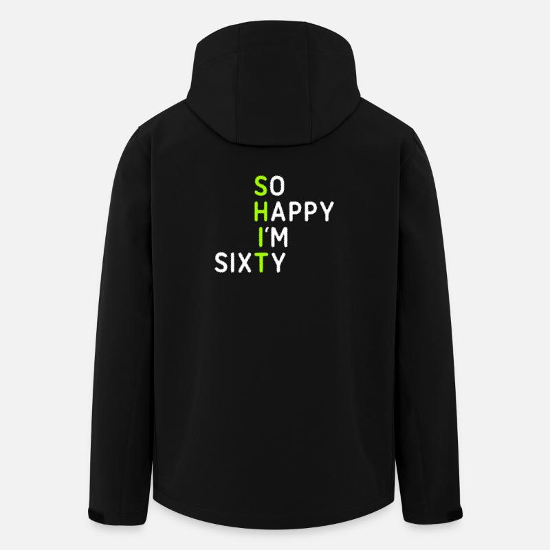 So Happy I'm Sixty - Recycelte Männer Softshell-Jacke von Stanley/Stella - Schwarz