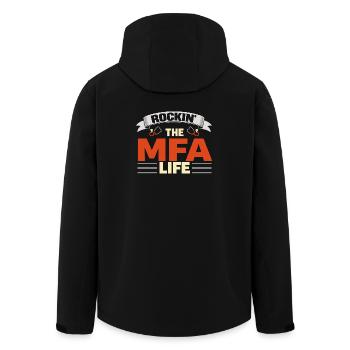 Rockin, l’assistant médical de vie en MFA - Veste softshell homme en polyester recyclé Stanley/Stella - noir - Dos - AI Model Male 185 light (185cm)