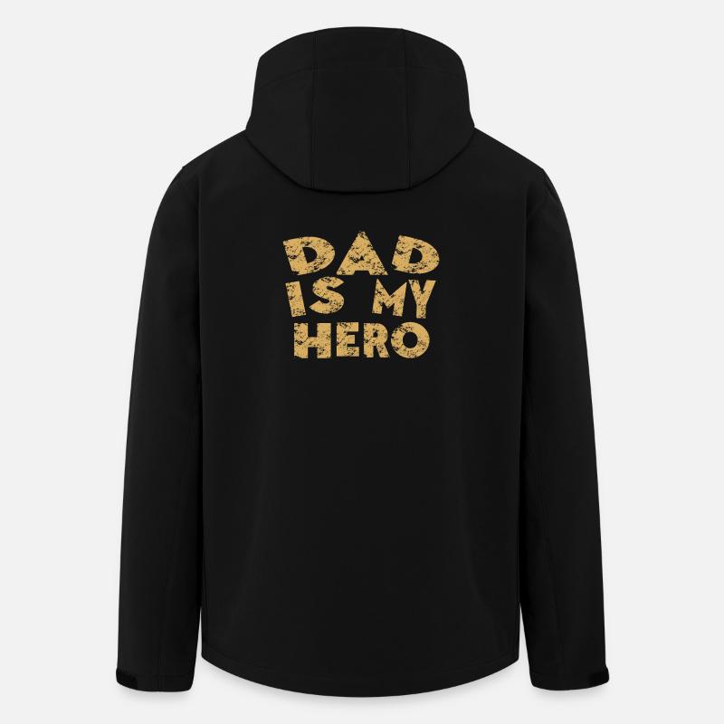 Papa ist mein Held  - Recycelte Männer Softshell-Jacke von Stanley/Stella - Schwarz