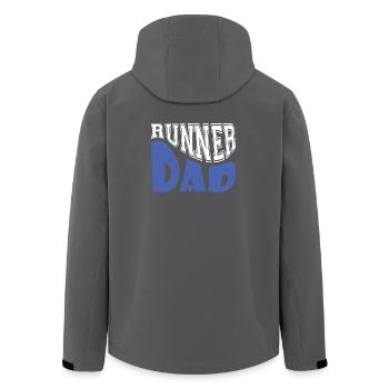 runner dad - Men’s Recycled Softshell Jacket by Stanley/Stella - anthracite - Back - AI Model Male 185 light (185cm)