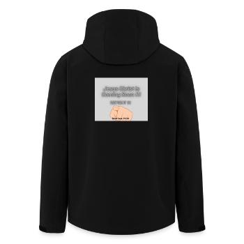 Jesus Christus kommt bald !! - Recycelte Männer Softshell-Jacke von Stanley/Stella - Schwarz - Hinten - AI Model Male 185 light (185cm)