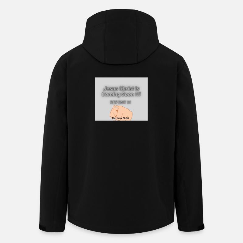 Jesus Christ Is Coming Soon !!! - Men’s Recycled Softshell Jacket by Stanley/Stella - black