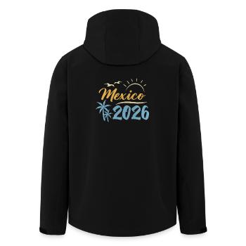 Mexiko 2026 - Recycelte Männer Softshell-Jacke von Stanley/Stella - Schwarz - Hinten - AI Model Male 185 light (185cm)