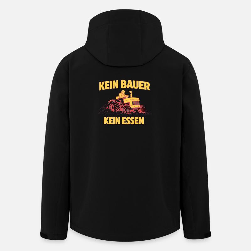 Kein Bauer Kein Essen Traktor - Recycelte Männer Softshell-Jacke von Stanley/Stella - Schwarz