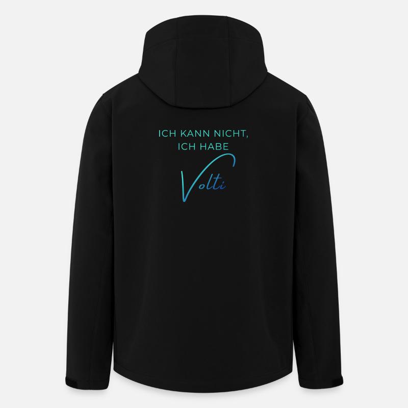 Voltigieren Training: Lustiger Volti Spruch - Recycelte Männer Softshell-Jacke von Stanley/Stella - Schwarz