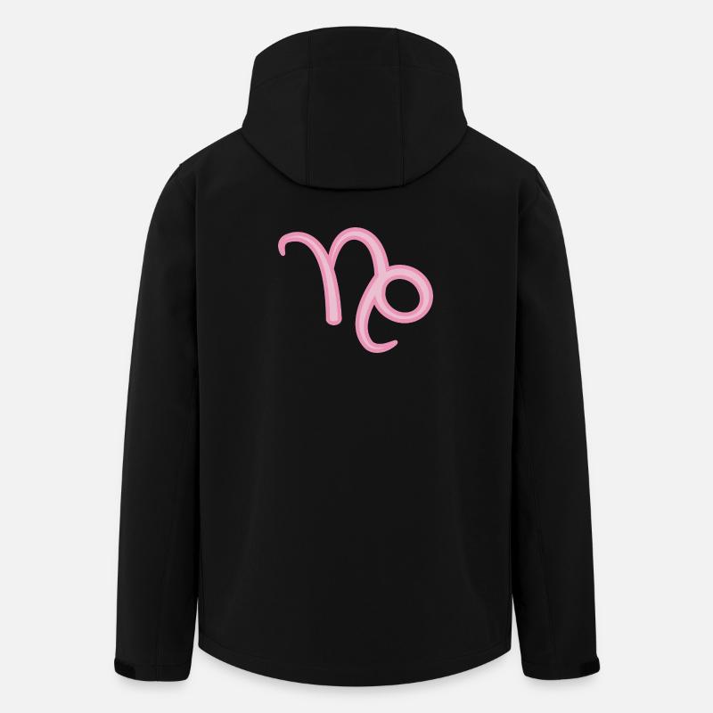Steinbock Tierkreiszeichen Pastellrosa - Recycelte Männer Softshell-Jacke von Stanley/Stella - Schwarz