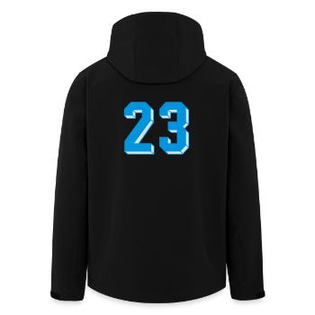 dreiundzwanzig - Men’s Recycled Softshell Jacket by Stanley/Stella - black - Back - AI Model Male 185 light (185cm)