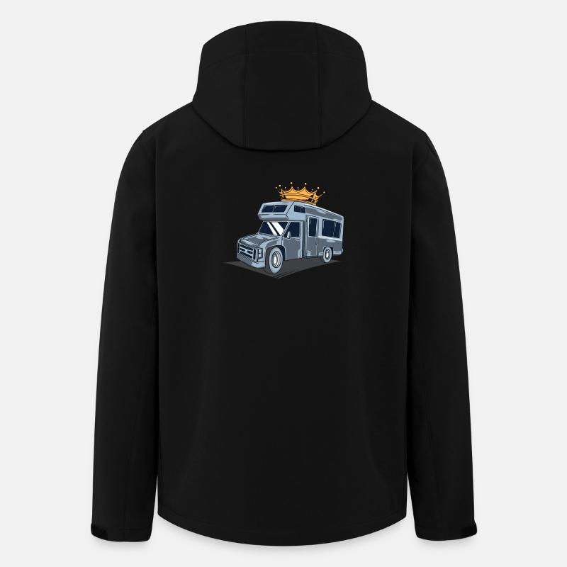 Wohnmobil / Wohnwagen / Camping - Recycelte Männer Softshell-Jacke von Stanley/Stella - Schwarz