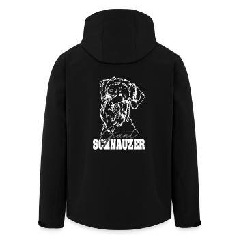 GIANT SCHNAUZER Portrait of Wilsign - Men’s Recycled Softshell Jacket by Stanley/Stella - black - Back - AI Model Male 185 light (185cm)