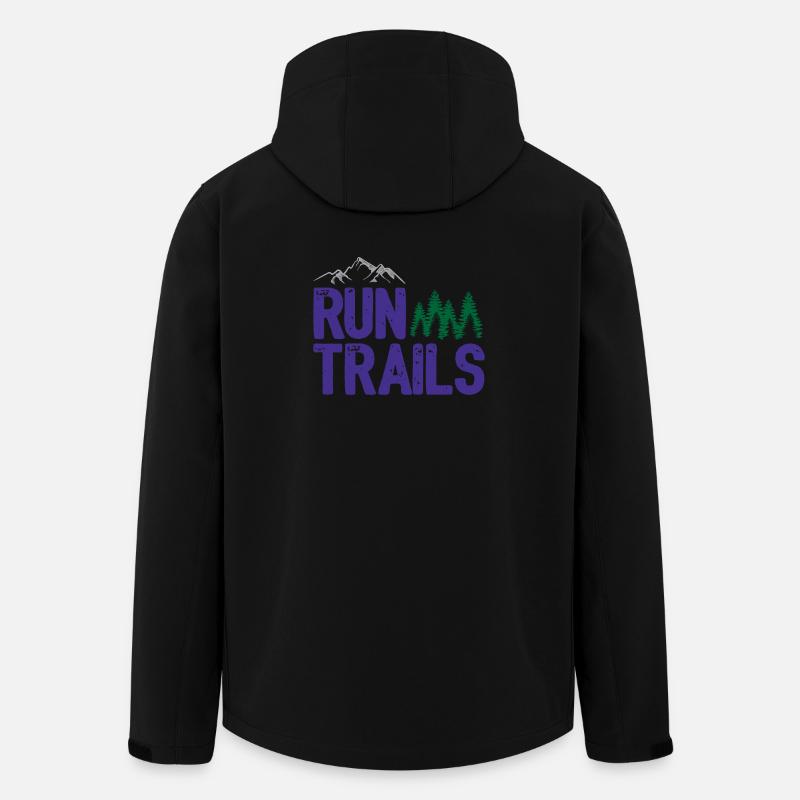 Run Trails - Recycelte Männer Softshell-Jacke von Stanley/Stella - Schwarz