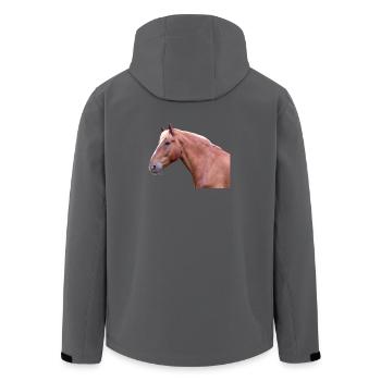 Pferdekopf Pferd Dressurpferd Pferderasse Reiter - Recycelte Männer Softshell-Jacke von Stanley/Stella - Anthrazit - Hinten - AI Model Male 185 light (185cm)
