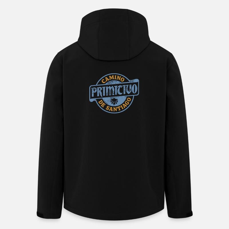 Camino Primitivo Pilger-Stempel | Jakobsweg - Recycelte Männer Softshell-Jacke von Stanley/Stella - Schwarz