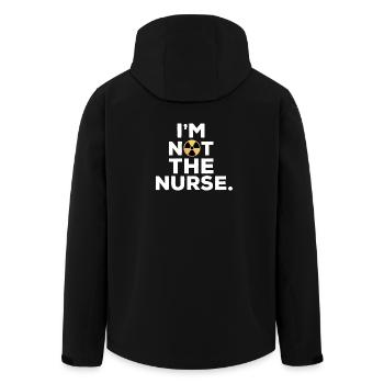 Ich bin nicht die Krankenschwester Humor Manip Radio Radiologie - Recycelte Männer Softshell-Jacke von Stanley/Stella - Schwarz - Hinten - AI Model Male 185 light (185cm)