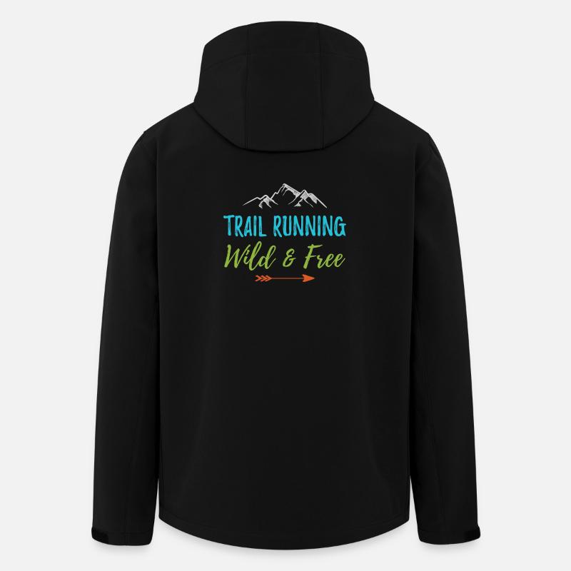 Trailrunning – wild und kostenlos - Recycelte Männer Softshell-Jacke von Stanley/Stella - Schwarz