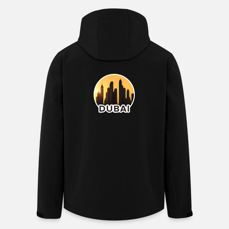 Dubai Skyline Sunset - Men’s Recycled Softshell Jacket by Stanley/Stella - black