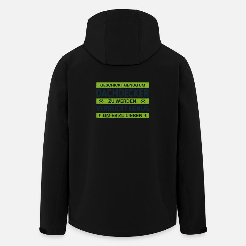 Geschickt & Verrückt – Dachdecker Statement Design - Recycelte Männer Softshell-Jacke von Stanley/Stella - Schwarz