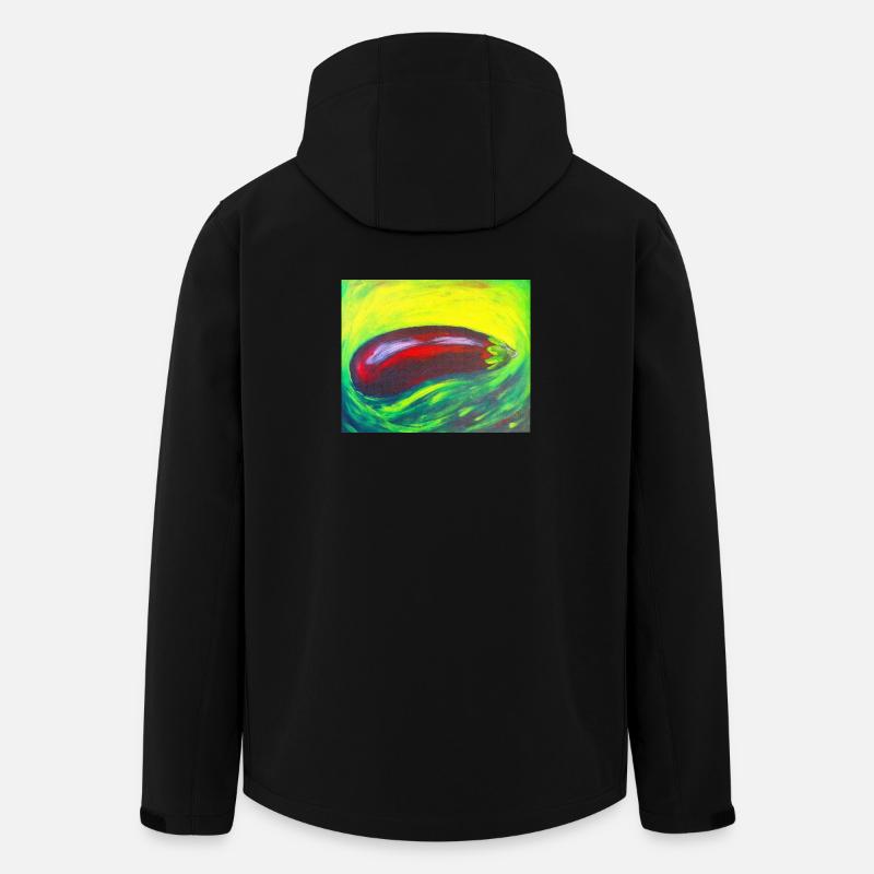 Abstrakte Auberginen Kunst - Recycelte Männer Softshell-Jacke von Stanley/Stella - Schwarz