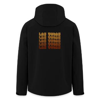LasVegas Gradient Grid - Recycelte Männer Softshell-Jacke von Stanley/Stella - Schwarz - Hinten - AI Model Male 185 light (185cm)