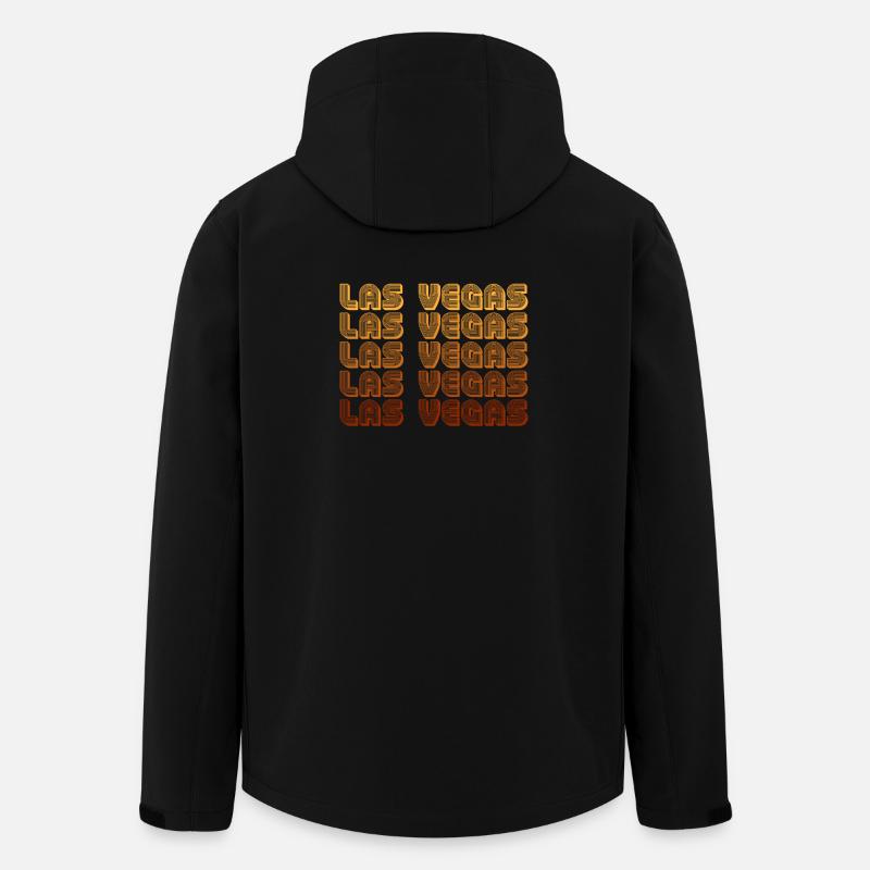 Grille de gradient de LasVegas - Veste softshell homme en polyester recyclé Stanley/Stella - noir