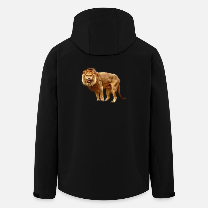 Löwe - Recycelte Männer Softshell-Jacke von Stanley/Stella - Schwarz