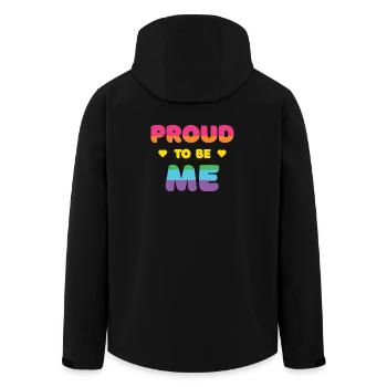 LGBTQ+ Fierté d’être moi - Mois de la fierté - Veste softshell homme en polyester recyclé Stanley/Stella - noir - Dos - AI Model Male 185 light (185cm)