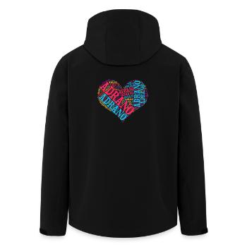 Sizilien T-Shirt Adrano Herz Wort Wolke T-Shirt - Recycelte Männer Softshell-Jacke von Stanley/Stella - Schwarz - Hinten - AI Model Male 185 light (185cm)