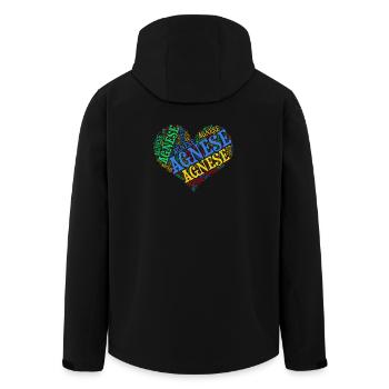 T-Shirt Agnese Wort Wolke Herz Geschenkidee - Recycelte Männer Softshell-Jacke von Stanley/Stella - Schwarz - Hinten - AI Model Male 185 light (185cm)