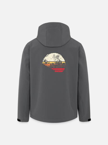 City Skyline Sunset - Men’s Recycled Softshell Jacket by Stanley/Stella - black