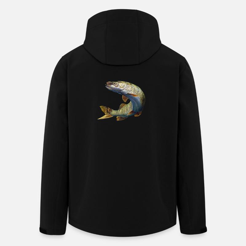 Hecht - Recycelte Männer Softshell-Jacke von Stanley/Stella - Schwarz