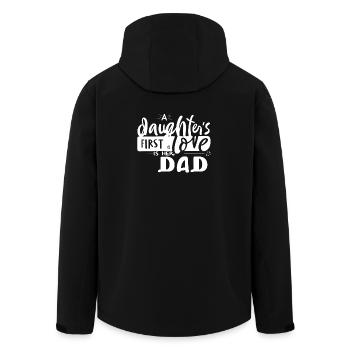 le premier amour d'un pâteux est la fête des pères de son père - Veste softshell homme en polyester recyclé Stanley/Stella - noir - Dos - AI Model Male 185 light (185cm)