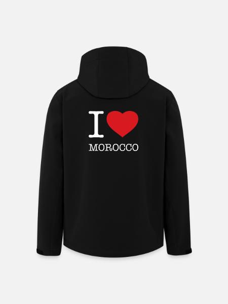 J’AIME LE MAROC Marokko - Veste softshell homme en polyester recyclé Stanley/Stella - noir