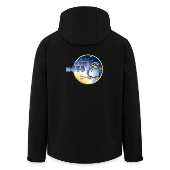 Konsumeinheit Sleepy Bird im Kreis - Recycelte Männer Softshell-Jacke von Stanley/Stella - Schwarz - Hinten - AI Model Male 185 light (185cm)