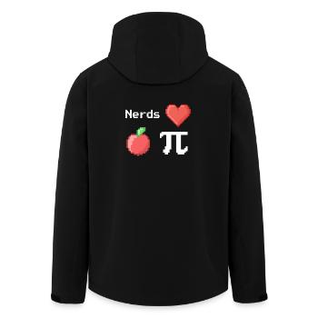 nerds love apple pi pie sprüche math pixel - Recycelte Männer Softshell-Jacke von Stanley/Stella - Schwarz - Hinten - AI Model Male 185 light (185cm)