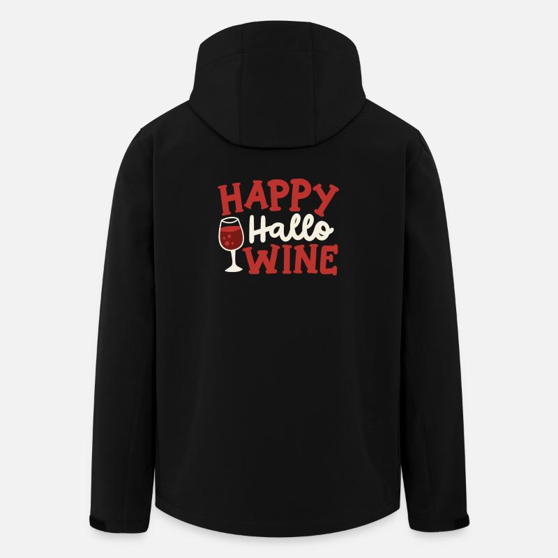 Fröhliches Halloween Wein trinken - Recycelte Männer Softshell-Jacke von Stanley/Stella - Schwarz