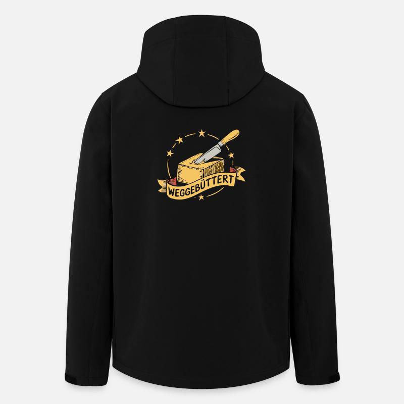 Witziges Weggebuttert - Recycelte Männer Softshell-Jacke von Stanley/Stella - Schwarz