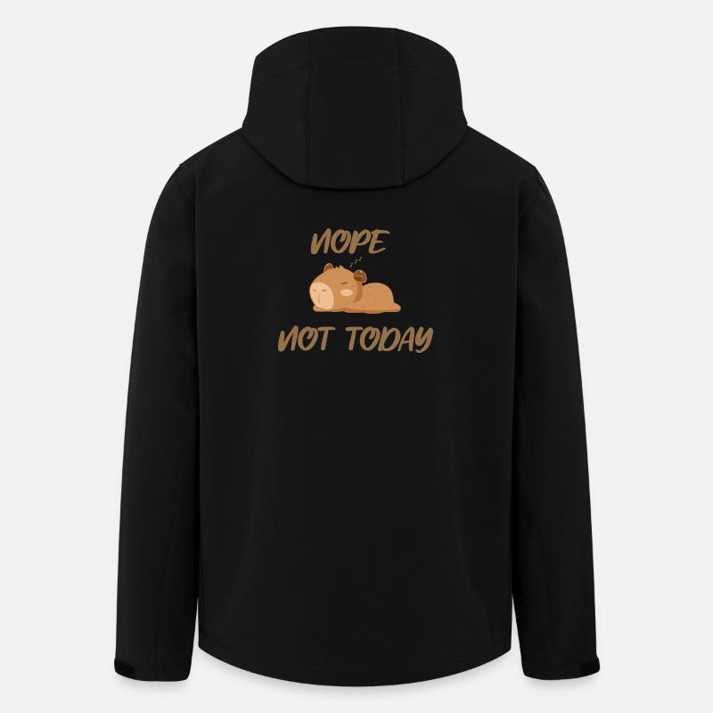 Non, pas aujourd’hui capybara - Veste softshell homme en polyester recyclé Stanley/Stella - noir